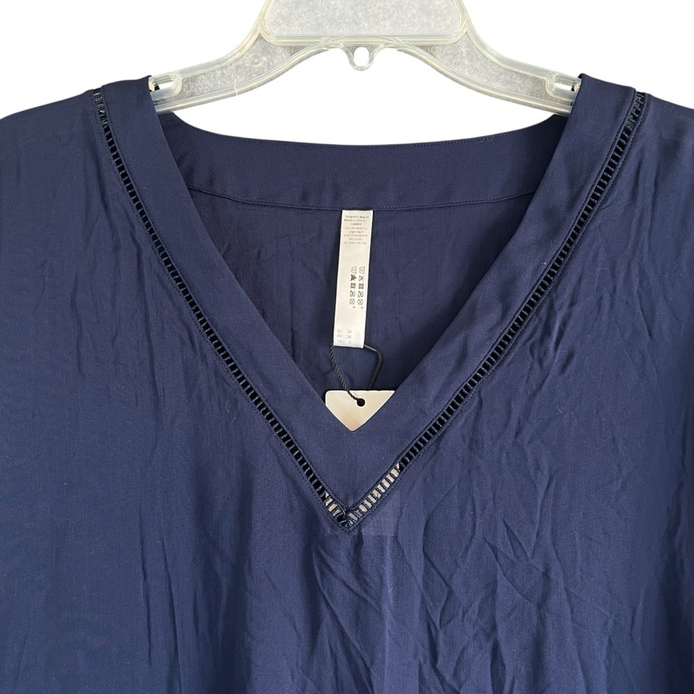 MARIE JO Claudine Swim Cover Up Kaftan Navy Blue Size Small NWT - Picture 4 of 10